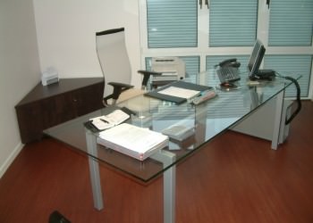 bureau verre + meuble assorti Lynium NANCY
